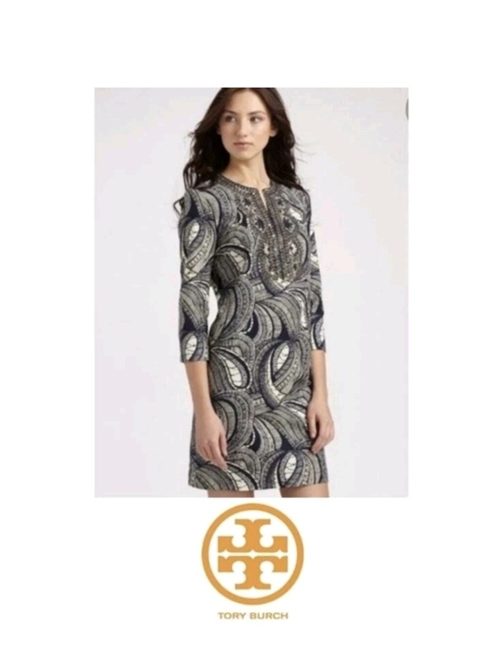 Tory Burch Leila Caftan Tunic Dress Like New Size 2